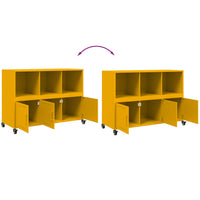 Credenza Giallo Senape 100,5x39x72 cm Acciaio Laminato a Freddo 846737