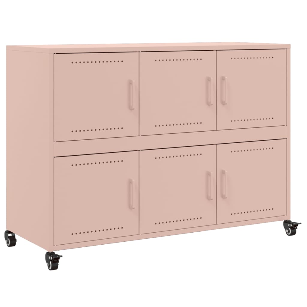 Credenza Rosa 100,5x39x72 cm in Acciaio Laminato a Freddo 846741