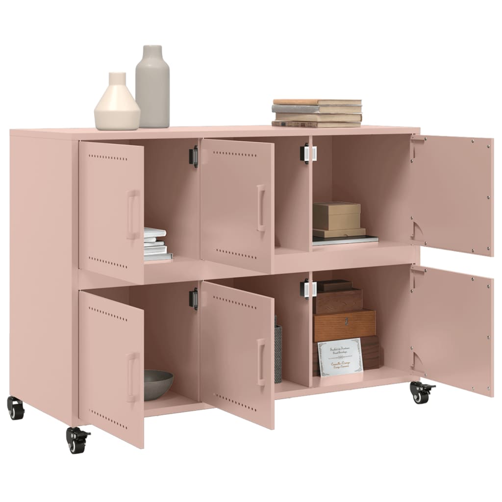 Credenza Rosa 100,5x39x72 cm in Acciaio Laminato a Freddo 846741