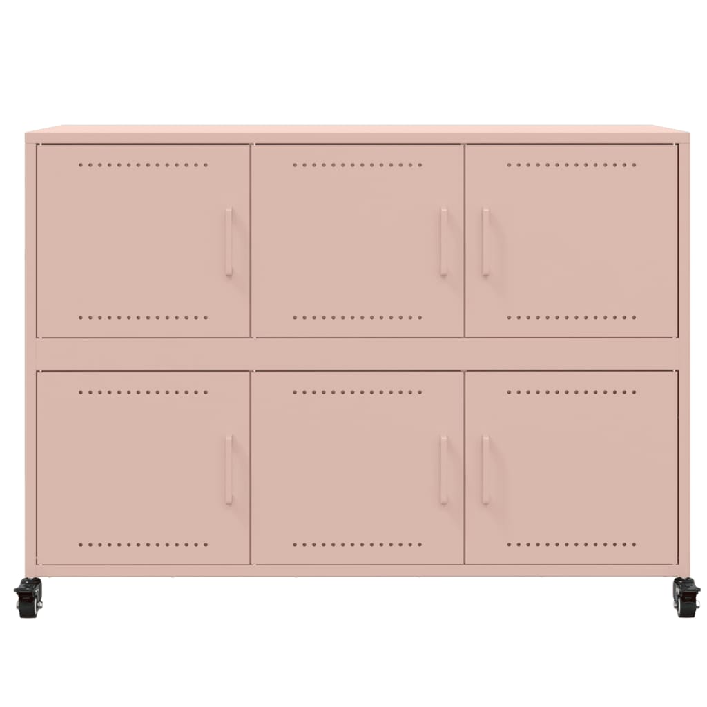 Credenza Rosa 100,5x39x72 cm in Acciaio Laminato a Freddo 846741