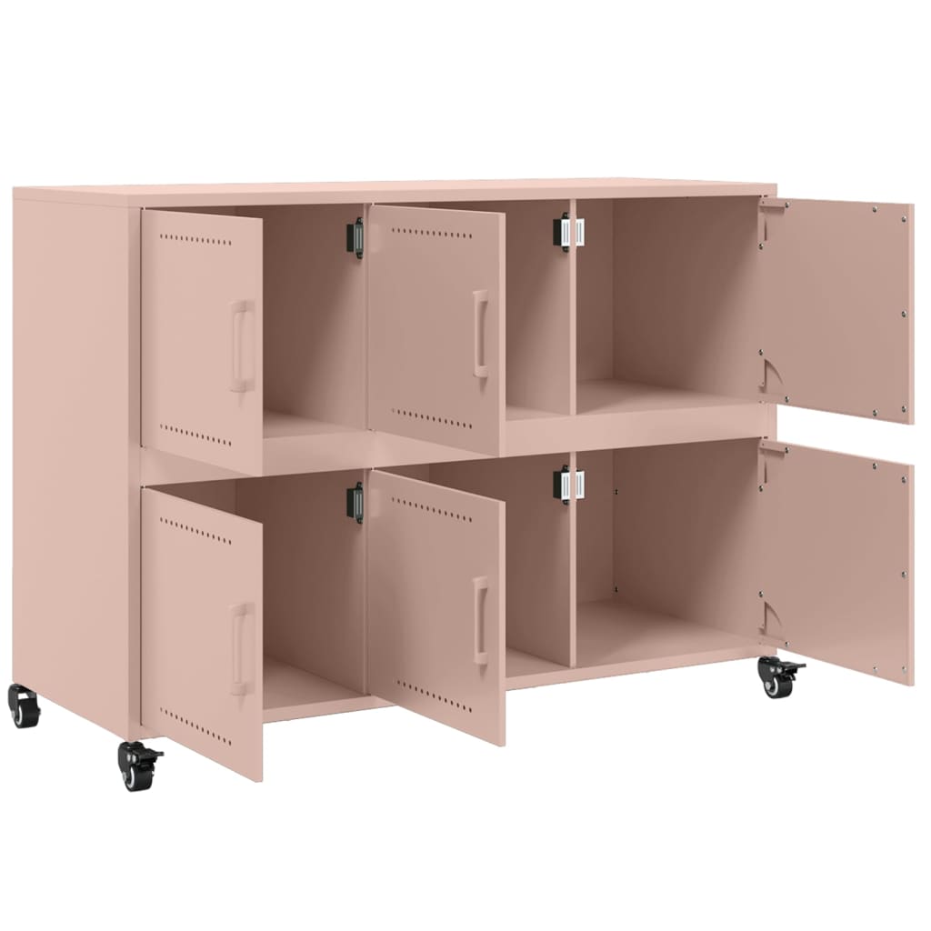 Credenza Rosa 100,5x39x72 cm in Acciaio Laminato a Freddo 846741