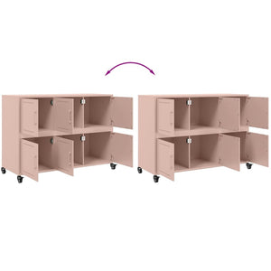 Credenza Rosa 100,5x39x72 cm in Acciaio Laminato a Freddo 846741