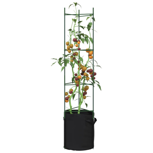 Sostegno Pomodori con Sacchetto Piante 2pz 154 cm Acciaio e PP 4009286