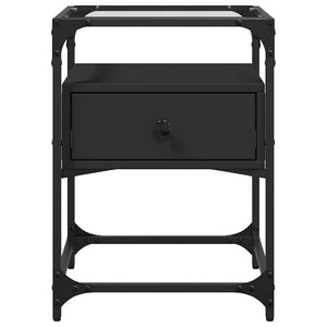 Comodino Nero 40x40x55 cm in Legno Multistrato 846074