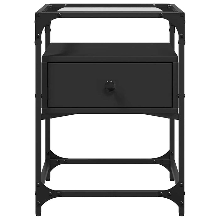 Comodino Nero 40x40x55 cm in Legno Multistrato 846074