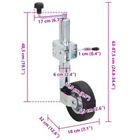 Ruotino per Rimorchio con Morsetto Diviso 60 mm Acciaio Zincato 4008433