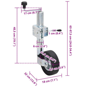 Ruotino per Rimorchio con Morsetto Diviso 60 mm Acciaio Zincato 4008433