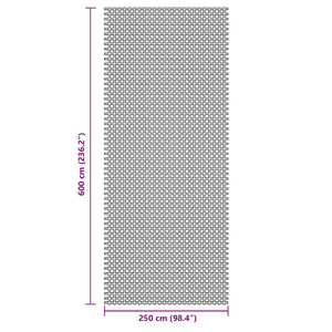 Tappeto da Campeggio Antracite 6x2,5 m 4008450