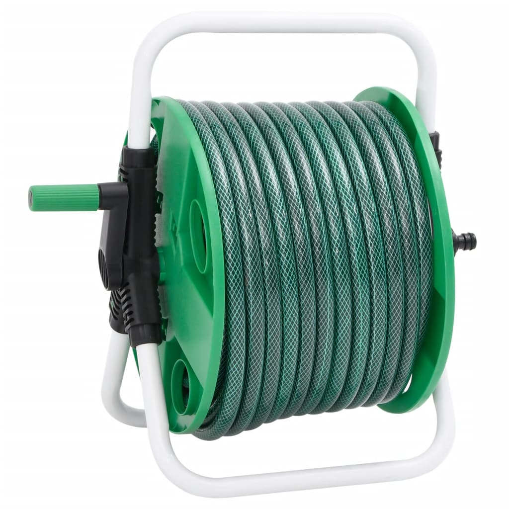 Avvolgitubo Autonomo Verde con Set Raccordi Tubo 0,5" 30 m PVC 3281511