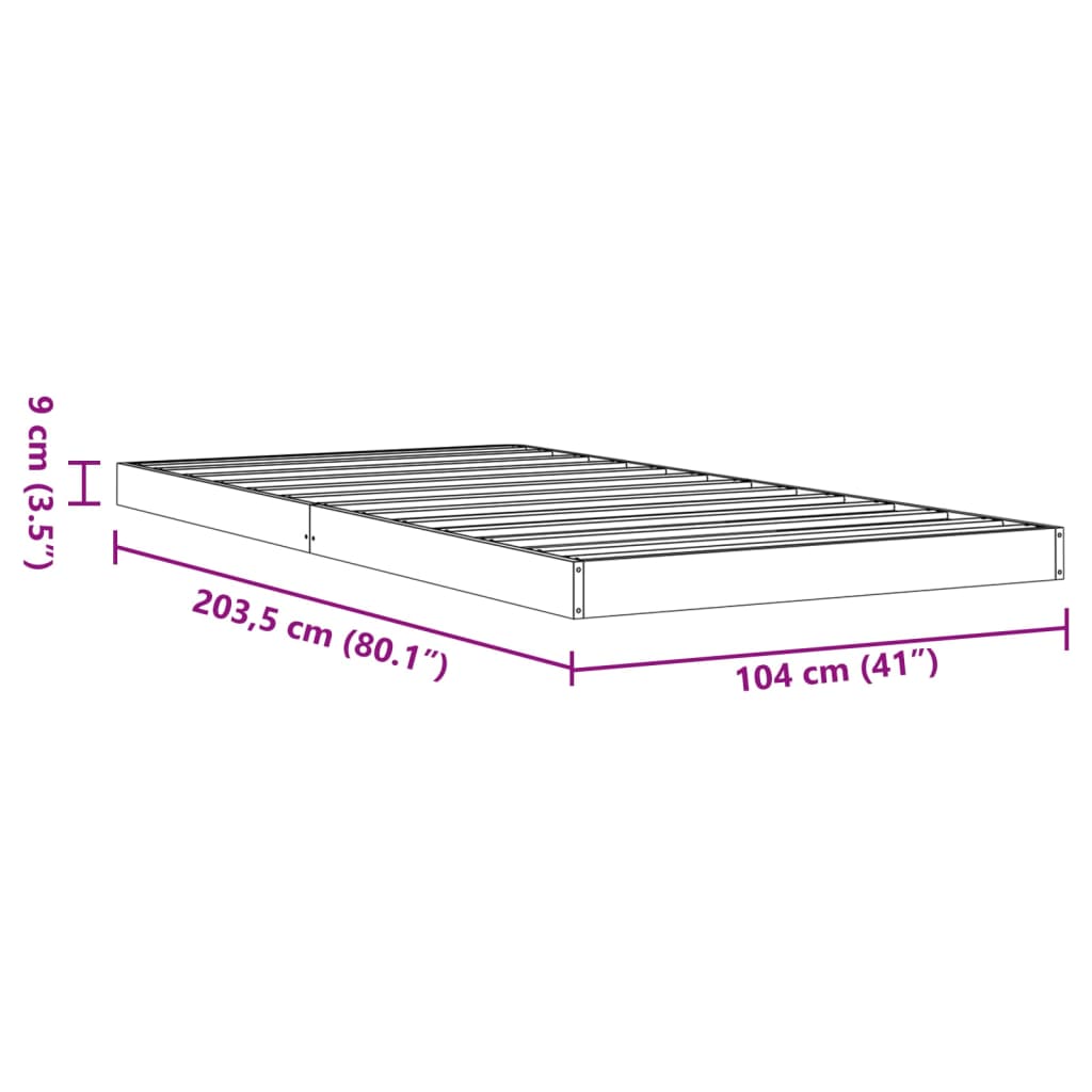 Giroletto Marrone Cera 100x200 cm in Legno Massello di Pino 847152