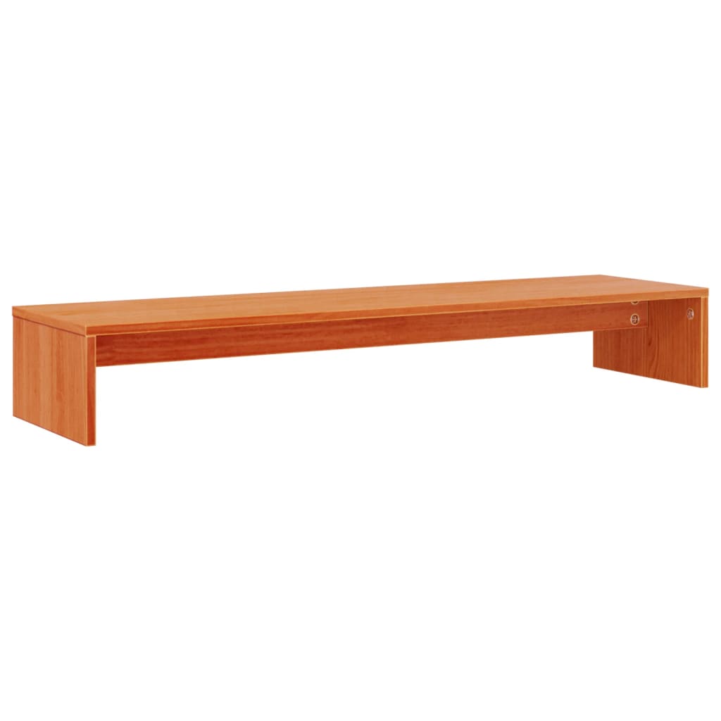 Supporto Monitor Marrone Cera 100x27x15 cm Legno Massello Pino 847165