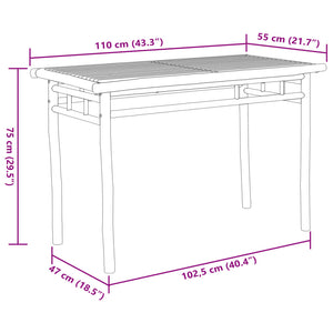 Tenda da Pranzo da Giardino 110x55x75 cm in Bambù 368031