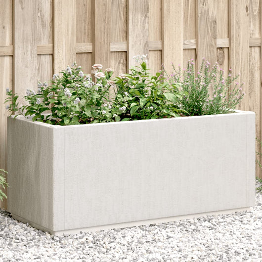 Fioriera da Giardino Bianca 80x36x35 cm in PPcod mxl 91752