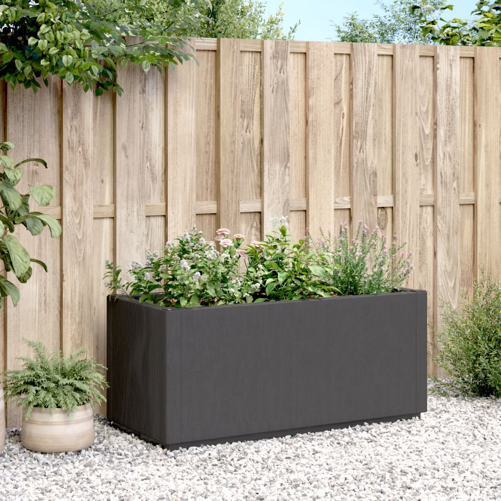 Fioriera da Giardino Grigio Scuro 80x36x35 cm in PP 368777