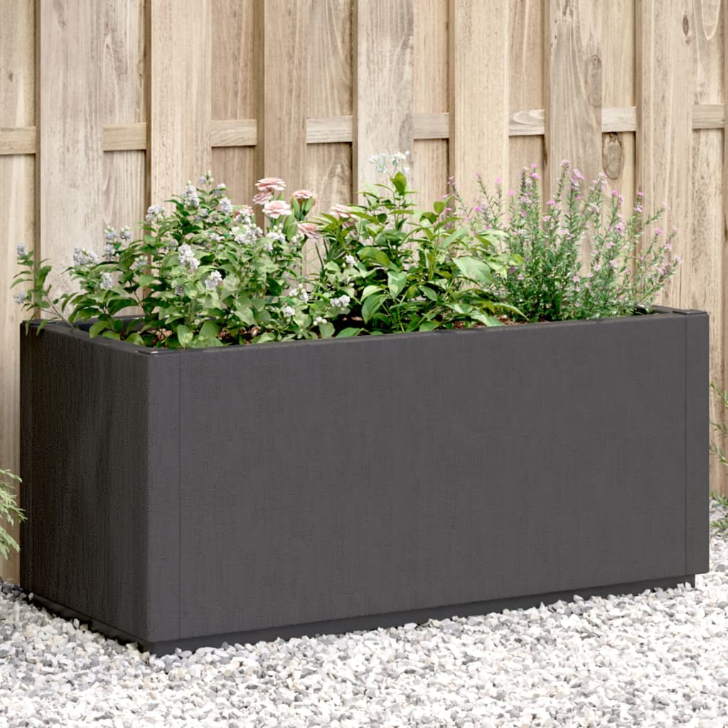 Fioriera da Giardino Grigio Scuro 80x36x35 cm in PP 368777