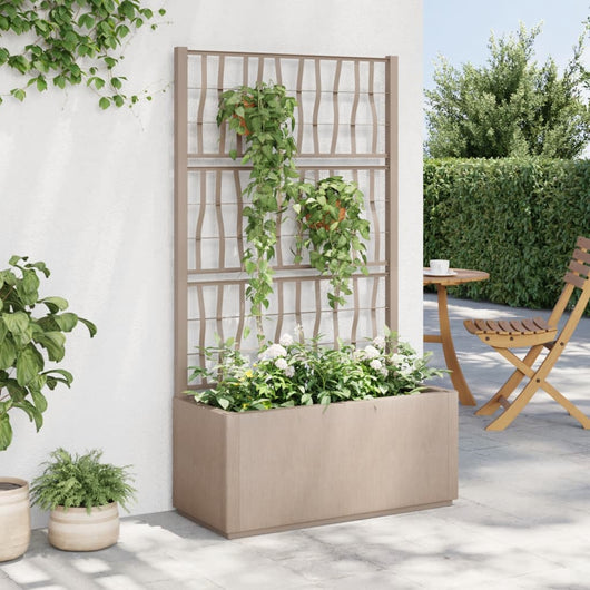 Fioriera Giardino con Traliccio Marrone Chiaro 80x36x140 cm PPcod mxl 92318