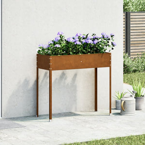 Fioriera da Giardino 100,5x40,5x90 cm in Acciaio Corten 4008961