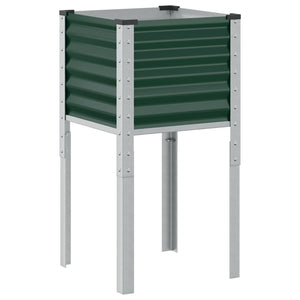 Fioriera da Giardino Verde 45x45x88 cm in Acciaio 4008963