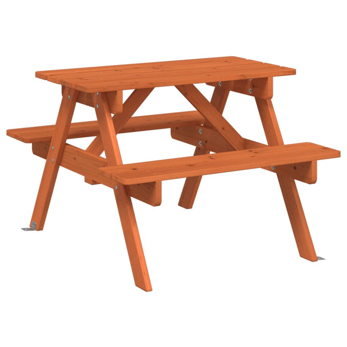 Tavolo da Picnic per 4 Bambini con Ombrellone Legno di Abete 3281616