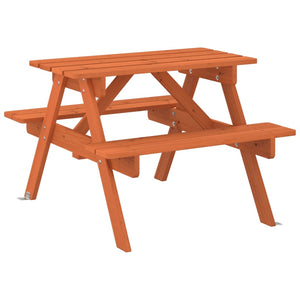 Tavolo da Picnic per 4 Bambini con Foro Ombrellone Legno Abete 4008984