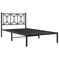 Giroletto con Testiera in Metallo Nero 107x203 cm 376124