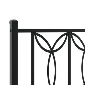 Giroletto con Testiera in Metallo Nero 107x203 cm 376124