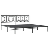 Giroletto con Testiera in Metallo Nero 193x203 cm 376134