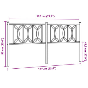 Testiera in Metallo Nero 180 cm 376164