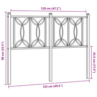 Testiera in Metallo Bianco 120 cm 376208