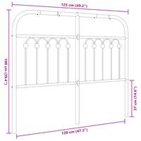 Testiera in Metallo Bianco 120 cm 376680