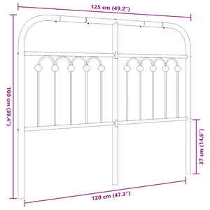 Testiera in Metallo Bianco 120 cm 376680