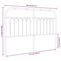 Testiera in Metallo Bianco 140 cm 376682