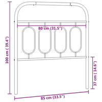 Testiera in Metallo Bianco 80 cm 377193