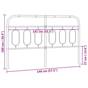 Testiera in Metallo Bianco 140 cm 377199