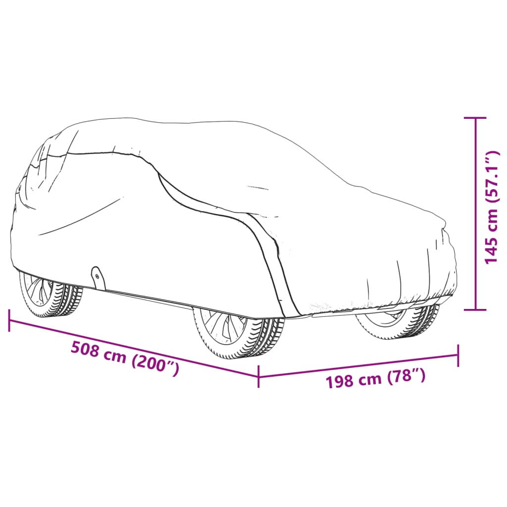 Copriauto per Fuoristrada Grigio Pieno XL Tessuto non Tessuto 4008942