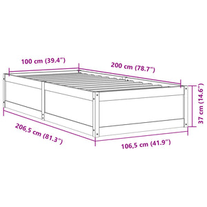 Giroletto 100x200 cm in Legno Massello di Pino 846828