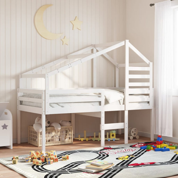 Tetto per Letto Bambini Bianco 198x87x113cm Legno Massello Pino 846874