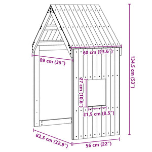 Tetto per Letto Bambini 60x89x134,5cm in Legno Massello di Pino 846885