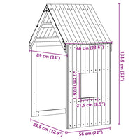 Tetto per Letto Bambini Bianco 60x89x134,5 Legno Massello Pino 846886