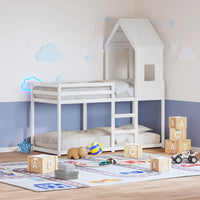 Tetto per Letto Bambini Bianco 60x89x134,5 Legno Massello Pino 846886