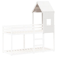 Tetto per Letto Bambini Bianco 60x99x139,5 Legno Massello Pino 846889