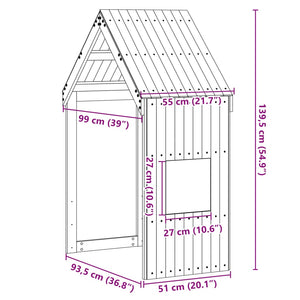 Tetto per Letto Bambini 55x99x139,5cm in Legno Massello di Pino 846891