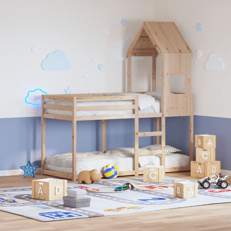 Tetto per Letto Bambini 55x99x139,5cm in Legno Massello di Pino 846891