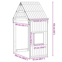 Tetto Letto Bambini Marrone Cera 55x84x132 Legno Massello Pino 846896