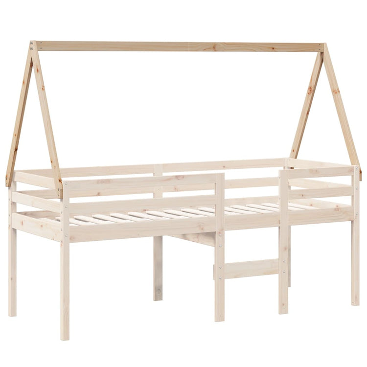 Tetto per Letto Bambini 209x95,5x88 cm Legno Massello di Pino 846946