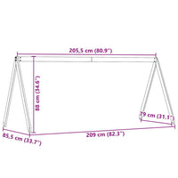 Tetto per Letto Bambini 209x85,5x88 cm Legno Massello di Pino 846949