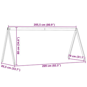 Tetto per Letto Bambini 209x85,5x88 cm Legno Massello di Pino 846949