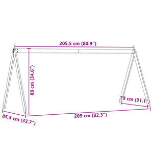 Tetto Letto Bambini Marrone Cera 209x85,5x88 cm Massello Pino 846951