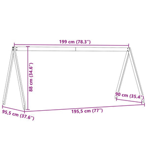 Tetto per Letto Bambini 199x95,5x88 cm Legno Massello di Pino 846952