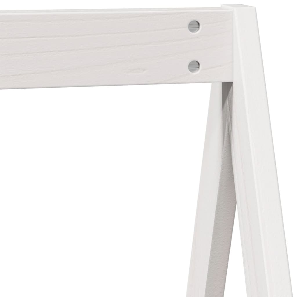 Tetto Letto Bambini Bianco 199x95,5x88 cm Legno Massello Pino 846953